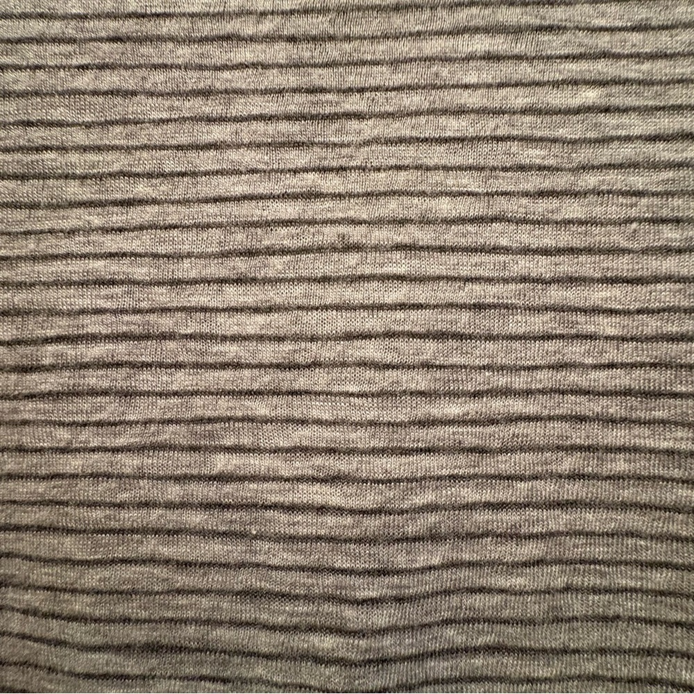 LOFT Relaxed Gray Ribbed Long Sleeve Blouse size M - Picture 4 of 9